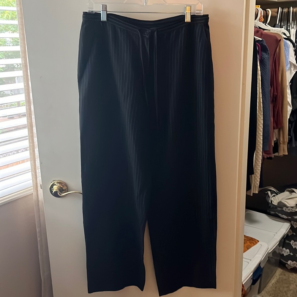 Pin Striped Linen Pants With Draw String - image 2